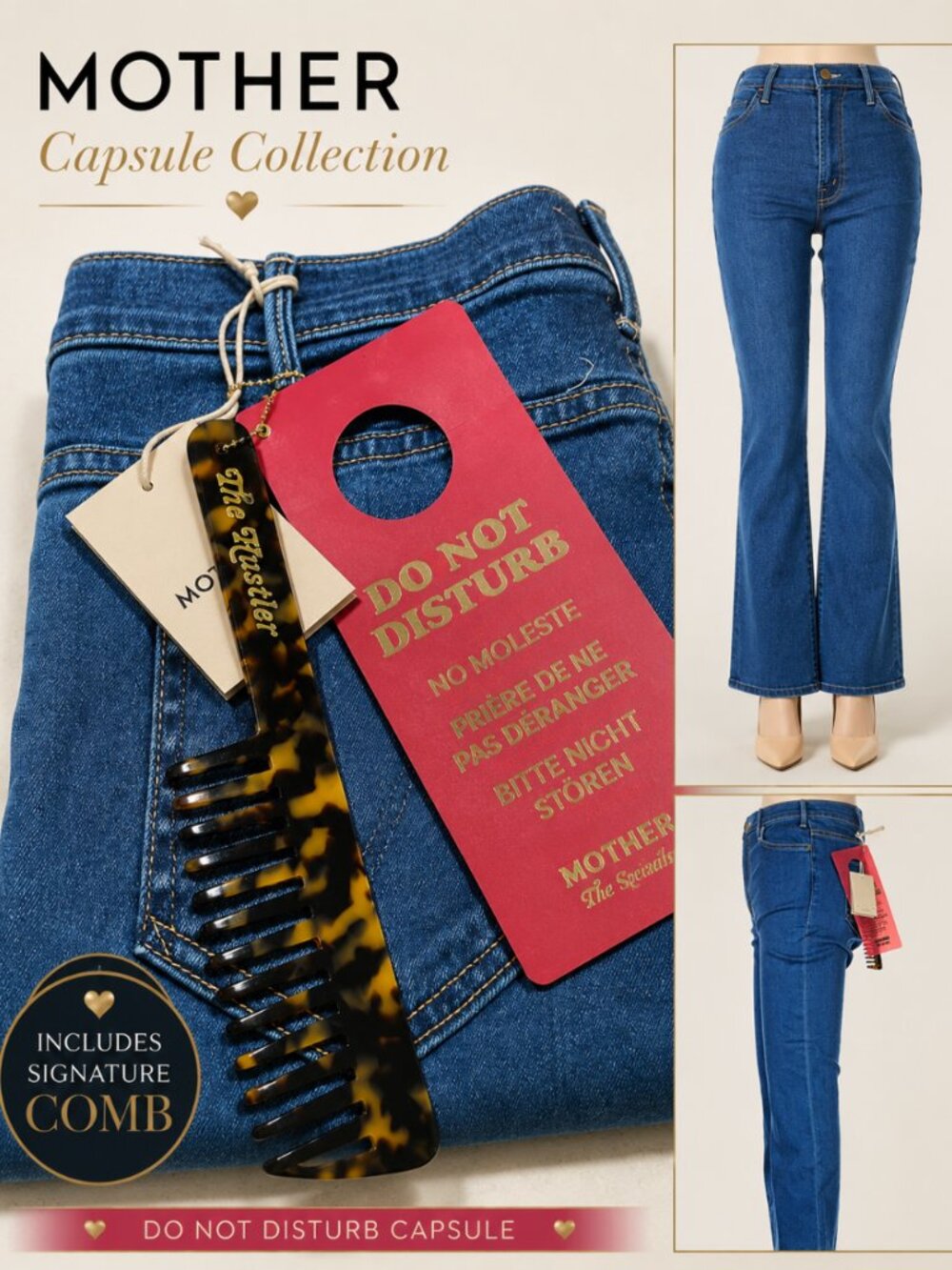 NWT HTF Rare MOTHER Hustler Side Gig 10th Anniversary Capsule Jeans COMB 28 $258